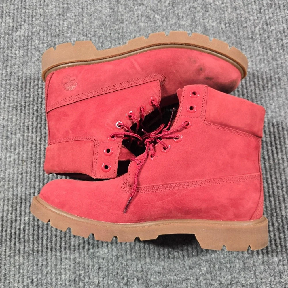 Timberland Boots Mens Size 7.5 Red Nubuck Insulated‎ A41UR Primaloft Snow Winter
